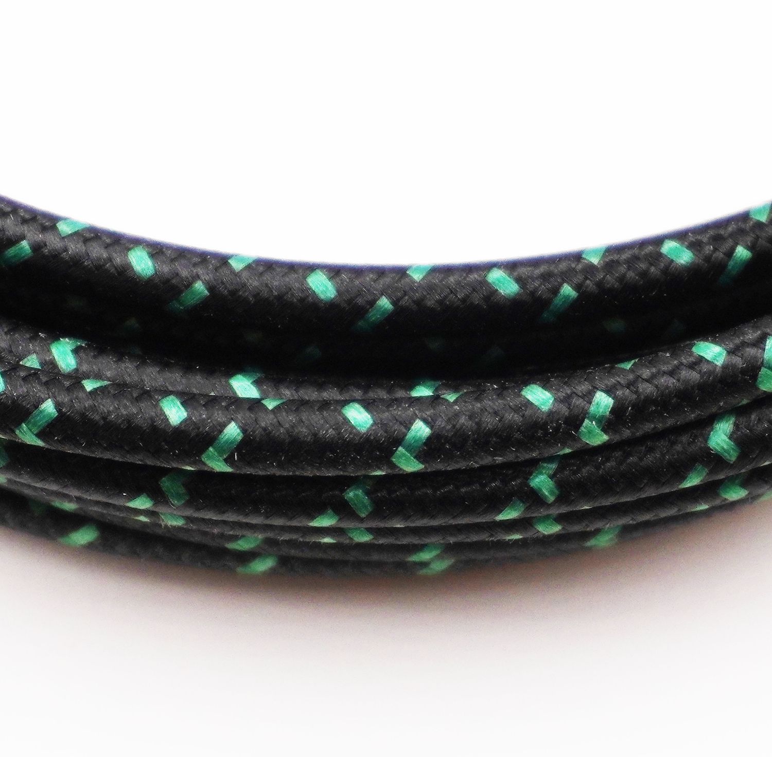 Pure Heritage  - 10 Gauge Wire - Black Braid w/ Green Tracer - per foot (25&#39; minimum)