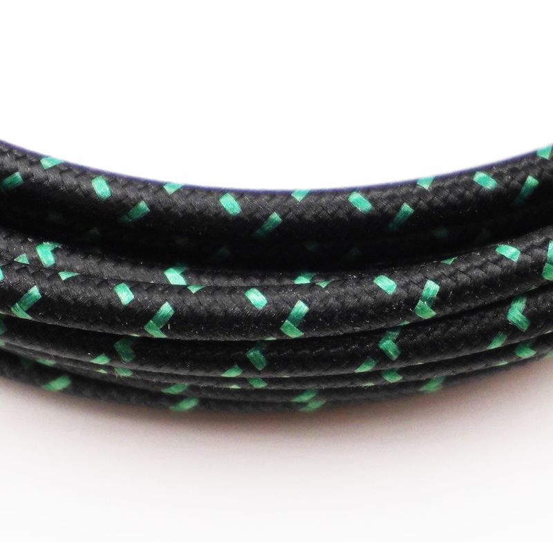 Pure Heritage  - 10 Gauge Wire - Black Braid w/ Green Tracer - per foot (25&#39; minimum)
