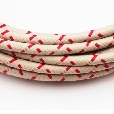 Pure Heritage  - 10 Gauge Wire - Teak Braid w/ Red Tracer - per foot (25&#39; minimum)