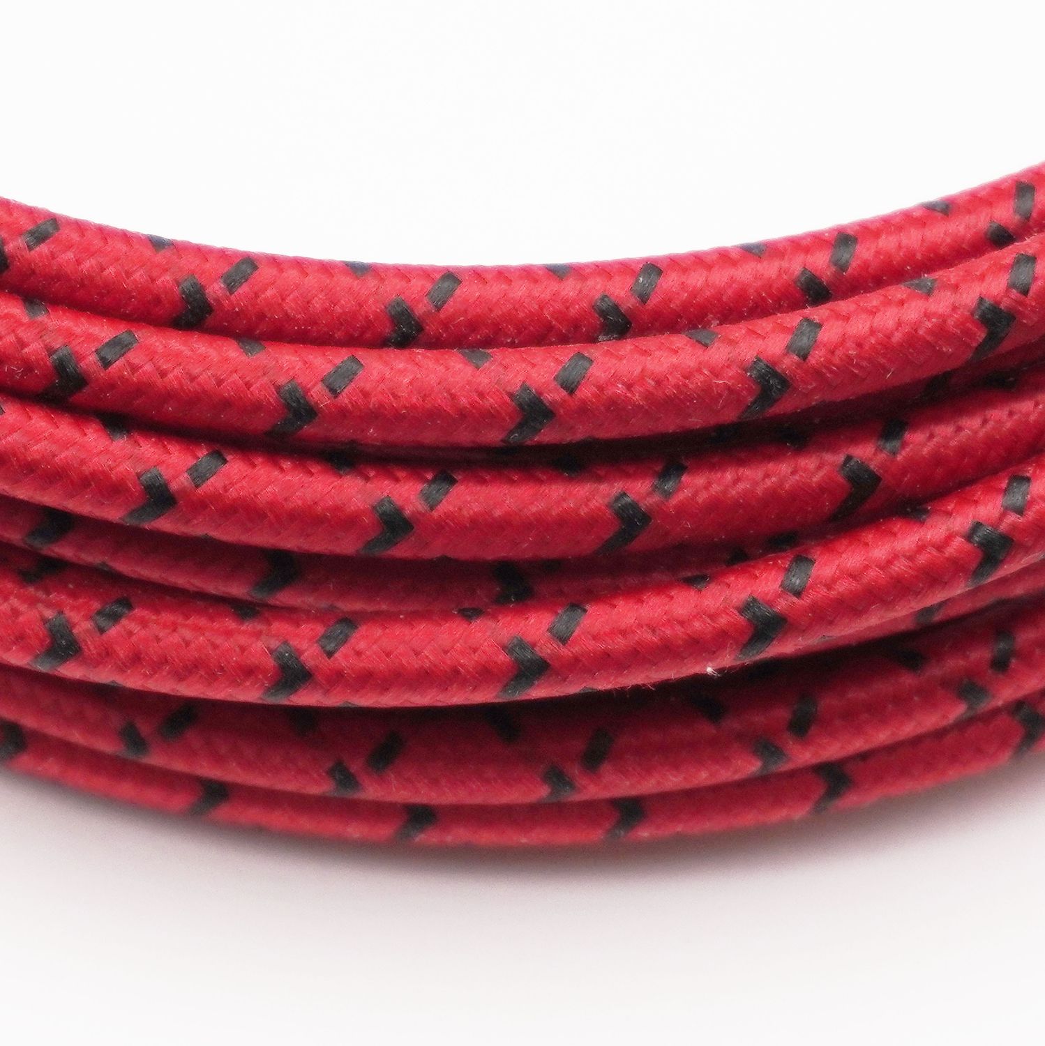 Pure Heritage  - 10 Gauge Wire - Red Braid w/ Black Tracer - per foot (25&#39; minimum)