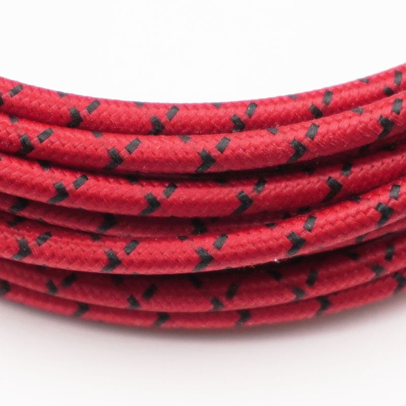 Pure Heritage  - 10 Gauge Wire - Red Braid w/ Black Tracer - per foot (25&#39; minimum)