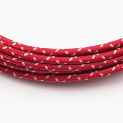 Pure Heritage  - 14 Gauge Wire - Red Braid w/ Teak Tracer - per foot (25&#39; minimum)