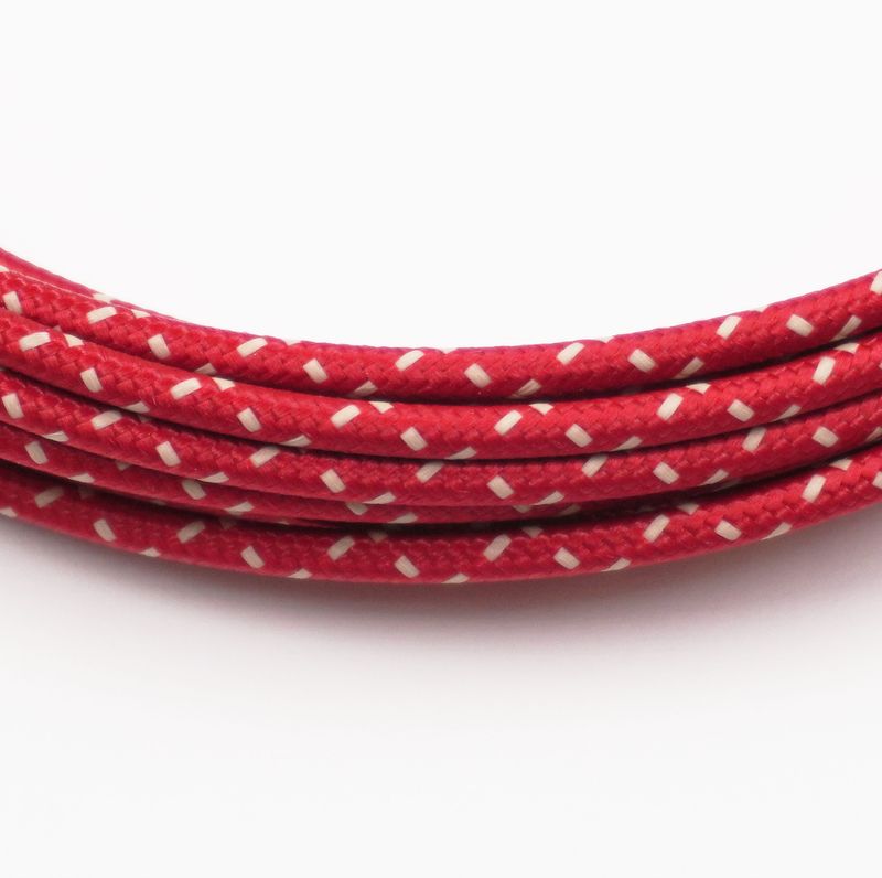 Pure Heritage  - 14 Gauge Wire - Red Braid w/ Teak Tracer - per foot (25&#39; minimum)