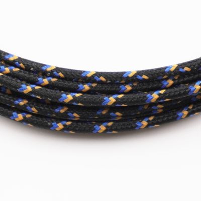 Pure Heritage  - 16 Gauge Wire - Black Braid w/ Blue &amp; Marigold Tracer - per foot (25&#39; minimum)