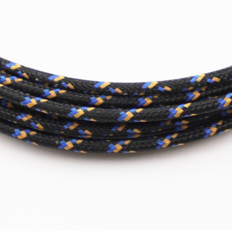 Pure Heritage  - 16 Gauge Wire - Black Braid w/ Blue &amp; Marigold Tracer - per foot (25&#39; minimum)
