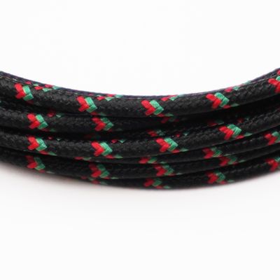 Pure Heritage  - 14 Gauge Wire - Black Braid w/ Red &amp; Green Tracer - per foot (25&#39; minimum)