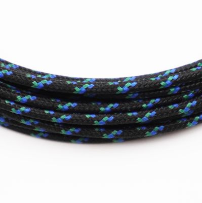 Pure Heritage  - 16 Gauge Wire - Black Braid w/ Green &amp; Blue Tracer - per foot (25&#39; minimum)