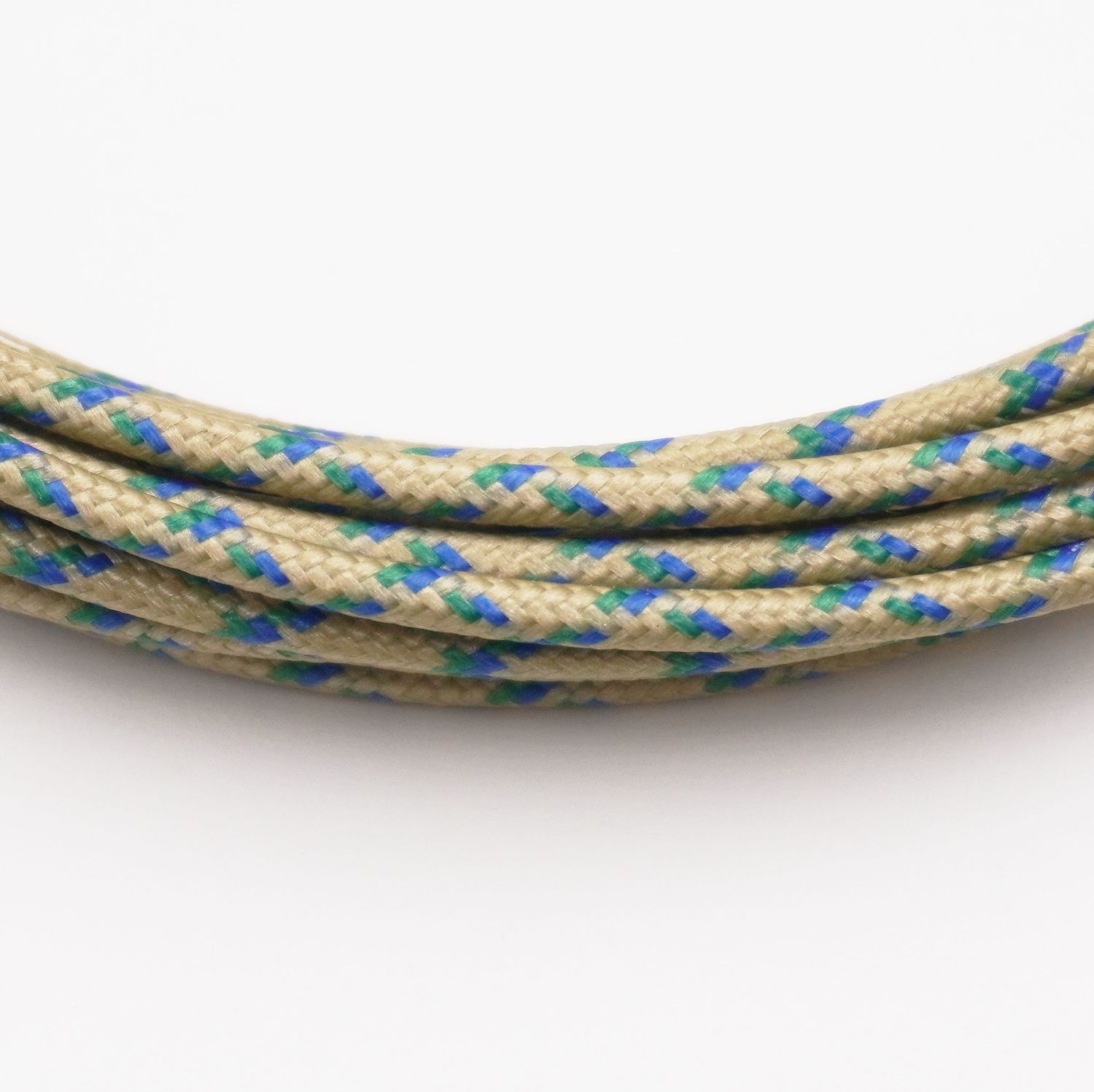 Pure Heritage  - 16 Gauge Wire - Gold Braid w/ Blue &amp; Green Tracer - per foot (25&#39; minimum)