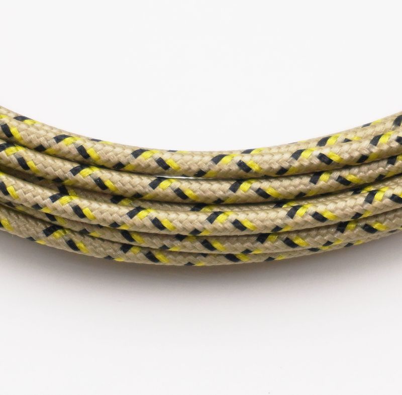 Pure Heritage  - 16 Gauge Wire - Gold Braid w/ Yellow &amp; Black Tracer - per foot (25&#39; minimum)