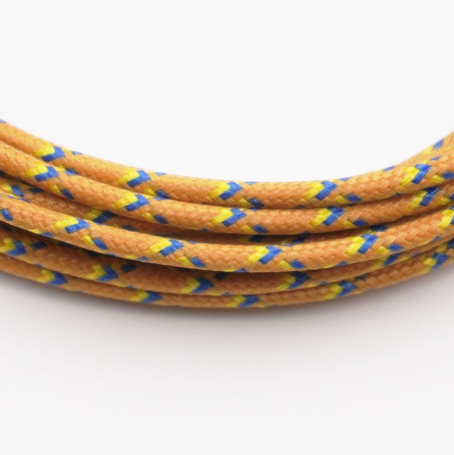 Pure Heritage  - 16 Gauge Wire - Marigold Braid w/ Blue &amp; Yellow Tracer - per foot (25&#39; minimum)