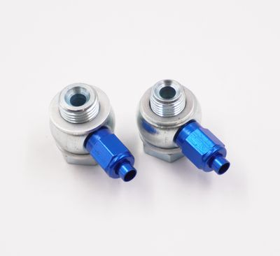 Master Cylinder Banjo Kit: 3/8-24 &amp; 1/2-20 x -3 AN - Steel W/ Aluminum Tube Nuts &amp; Tube Sleeves - 3020