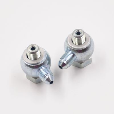 Master Cylinder Banjo Kit: 3/8-24 &amp; 3/8-24 x -3AN - No Sleeves Or Nuts - Steel -3107