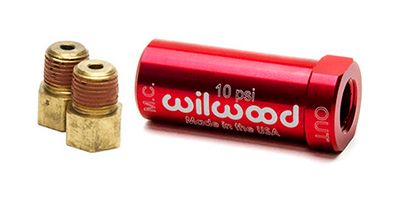 10 lb Residual Check Valve, Red/Drum  W/ 3/8-24 Adapters (Wilwood) - 260-10