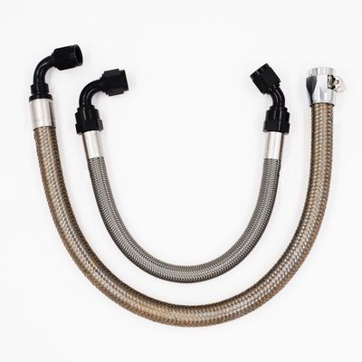 Power Steering Hose Kit (Braided Stainless Hose) - 90° on Box/Rack &amp; 45° on Pump