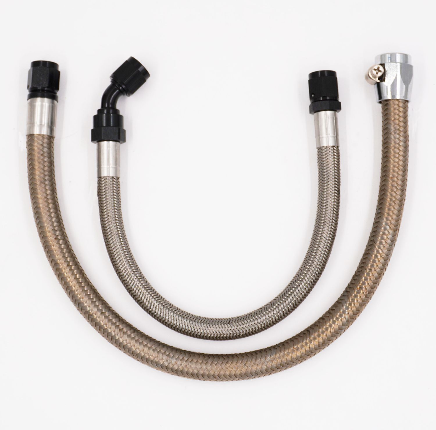 Power Steering Hose Kit (Braided Stainless Hose) - 180° on Box/Rack &amp; 45° on Pump