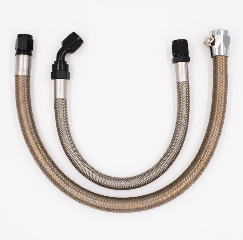 Power Steering Hose Kit (Braided Stainless Hose) - 180° on Box/Rack &amp; 45° on Pump