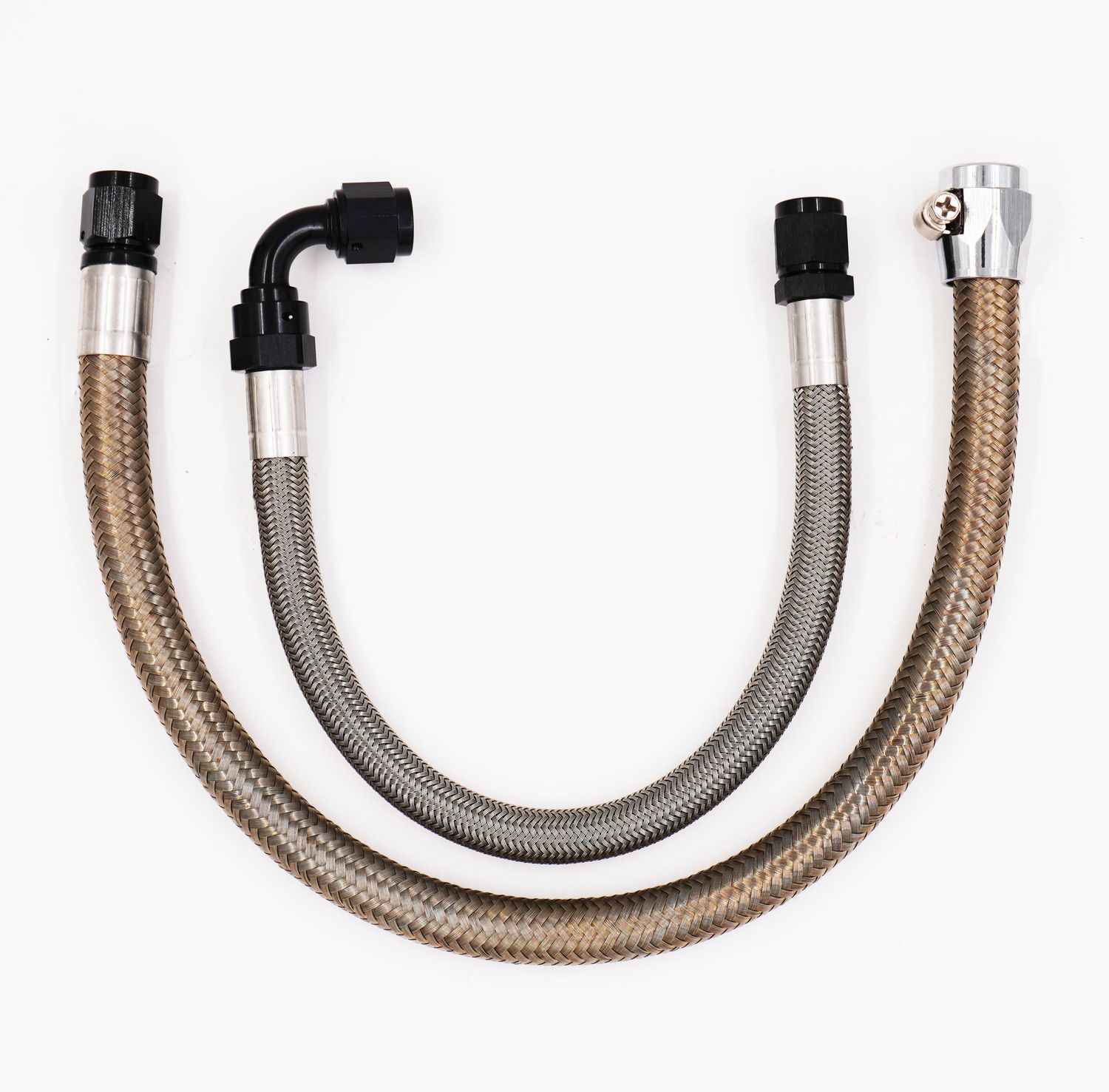 Power Steering Hose Kit (Braided Stainless Hose) - 180° on Box/Rack &amp; 90° on Pump