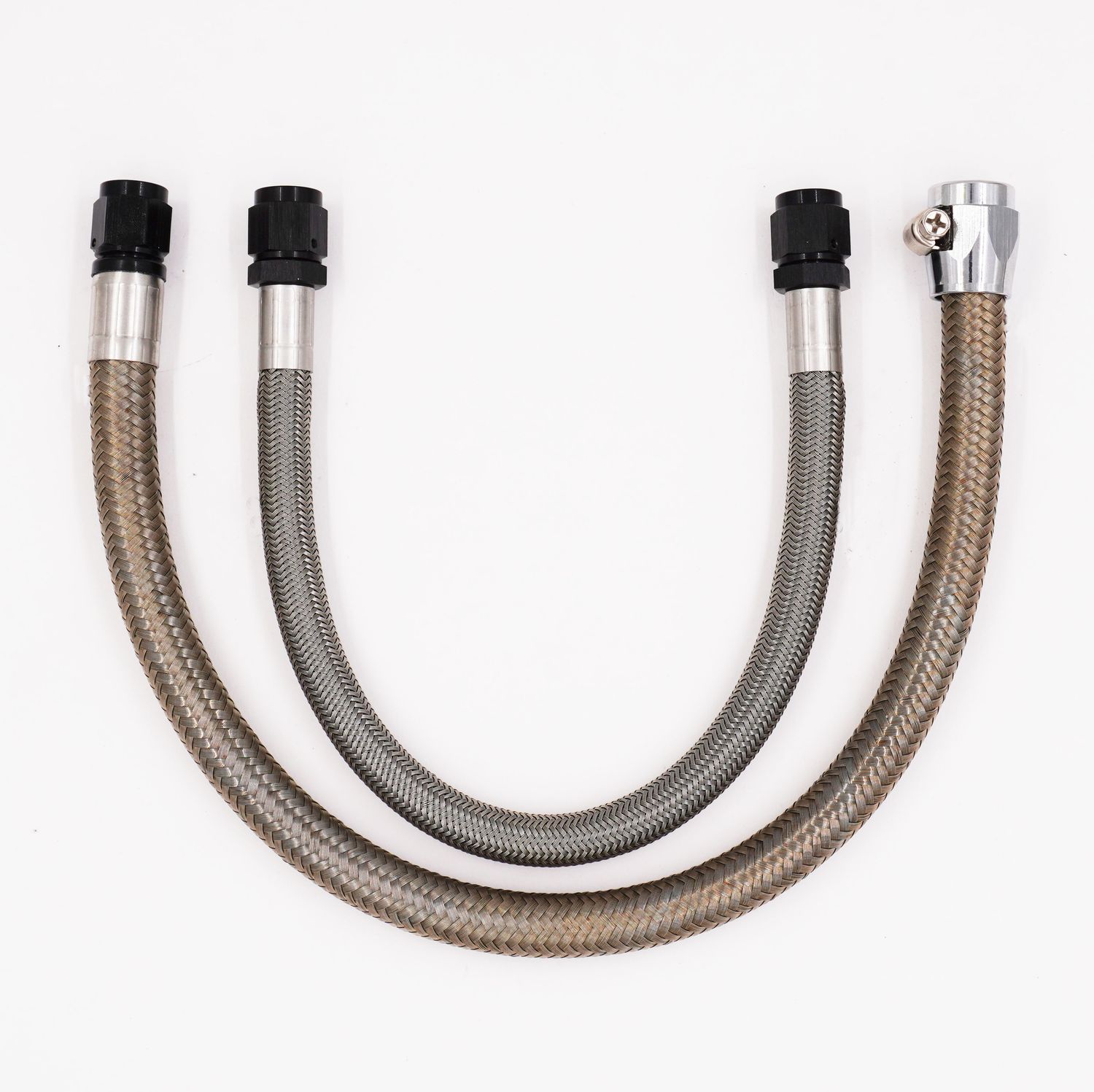 Power Steering Hose Kit (Braided Stainless Hose) - 180° on Box/Rack &amp; 180° on Pump
