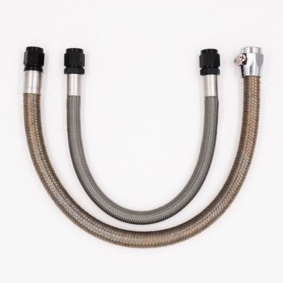 Power Steering Hose Kit (Braided Stainless Hose) - 180° on Box/Rack &amp; 180° on Pump