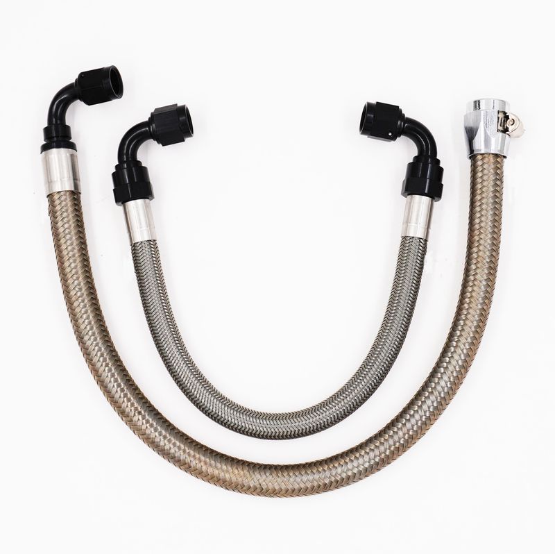 Power Steering Hose Kit (Braided Stainless Hose) - 90° on Box/Rack &amp; 90° on Pump