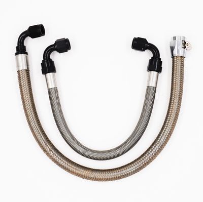Power Steering Hose Kit (Braided Stainless Hose) - 90° on Box/Rack &amp; 90° on Pump