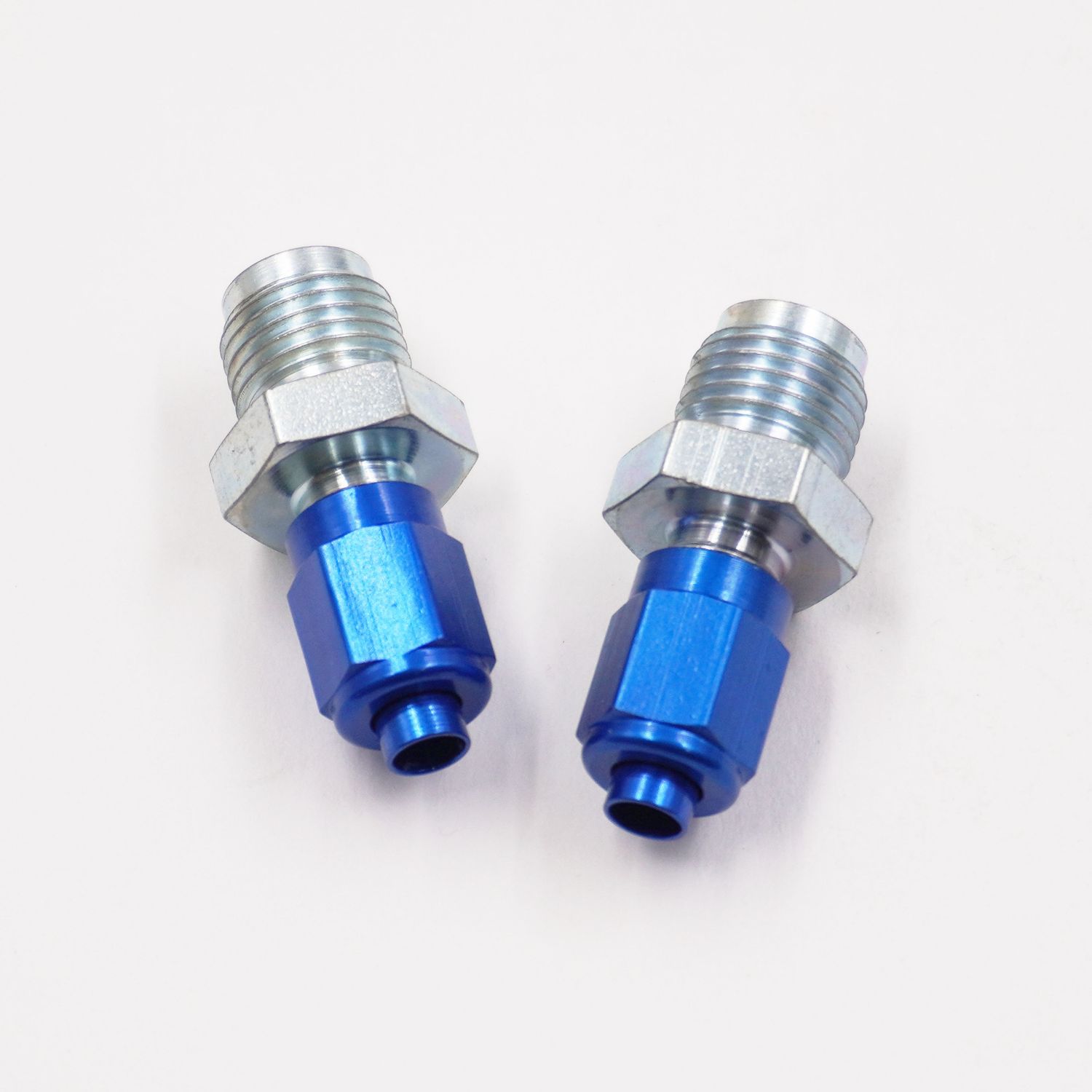 Adapter Kit: 1/2-20 Male Inverted Flare x -3 AN W/ Aluminum Tube Nuts &amp; Sleeves - (Steel) - (Pair) - 2065