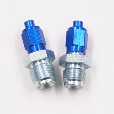 Adapter Kit: 1/2-20 &amp; 9/16-18 Male Inverted Flare x -3 AN W/ Aluminum Tube Nuts &amp; Sleeves - (Steel) - (Pair) - 2070