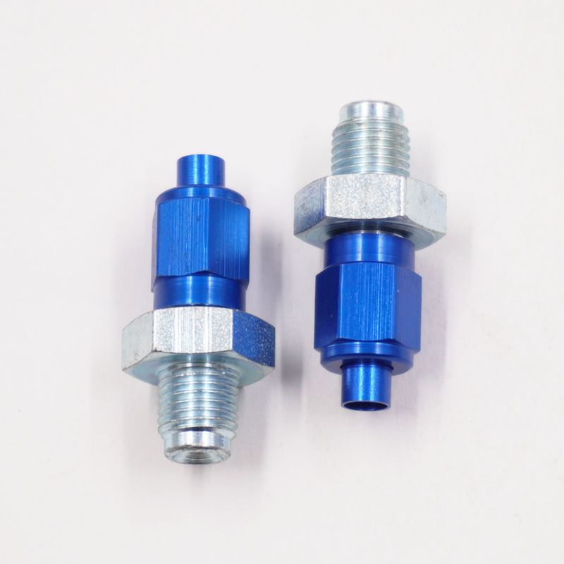 Adapter Kit: 3/8-24 Male Inverted Flare x -3 AN W/ Aluminum Tube Nuts &amp; Sleeves - (Steel) - (Pair) - 2075