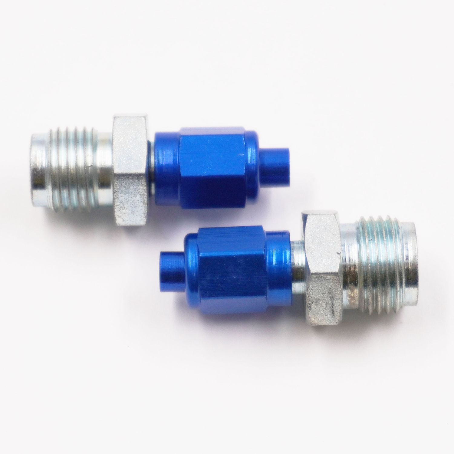 Adapter Kit: 1/2-20 &amp; 9/16-20 Male Inverted Flare x -3 AN W/ Aluminum Tube Nuts &amp; Sleeves - (Steel) - (Pair) - 2080