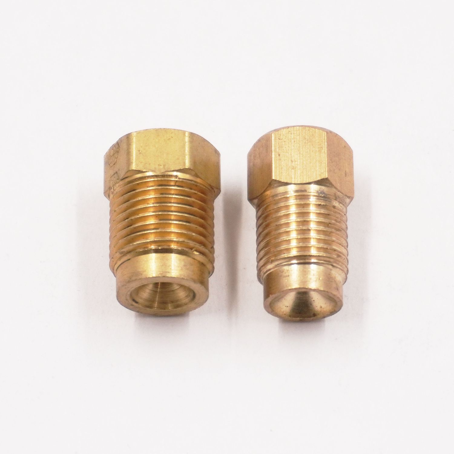 Adapter Kit: 1/2-20 &amp; 9/16-20 Male Inverted Flare x -3/8-24 Famale Inverted Flare - (Brass) - (Pair) - 2100