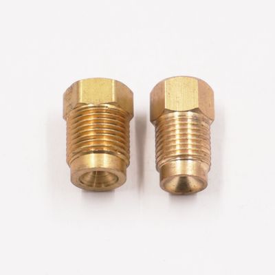 Adapter Kit: 1/2-20 &amp; 9/16-20 Male Inverted Flare x -3/8-24 Female Inverted Flare - (Brass) - (Pair) - 2100