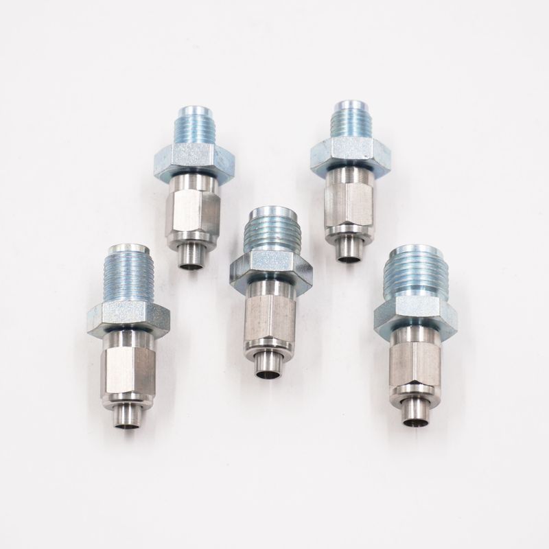GM/Delco Factory Proportioning Valve Fitting Kit to -3 AN (W/ Stainless Tube Nuts &amp; Sleeves) - 2130J