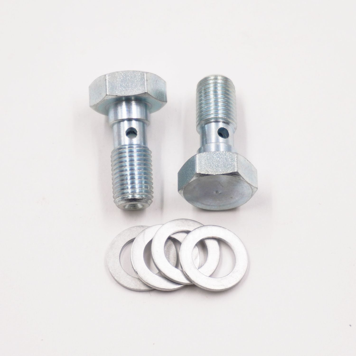 Brake Banjo Bolt Kit:  3/8-24 thread With Crush Washers (2 Bolts - 4 Crush Washers) - 2240