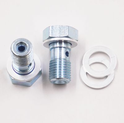 Brake Banjo Bolt Kit: 7/16-20 Thread W/ Crush Washers (2 Banjo Bolts &amp; 4 Crush Washers)  - 2250