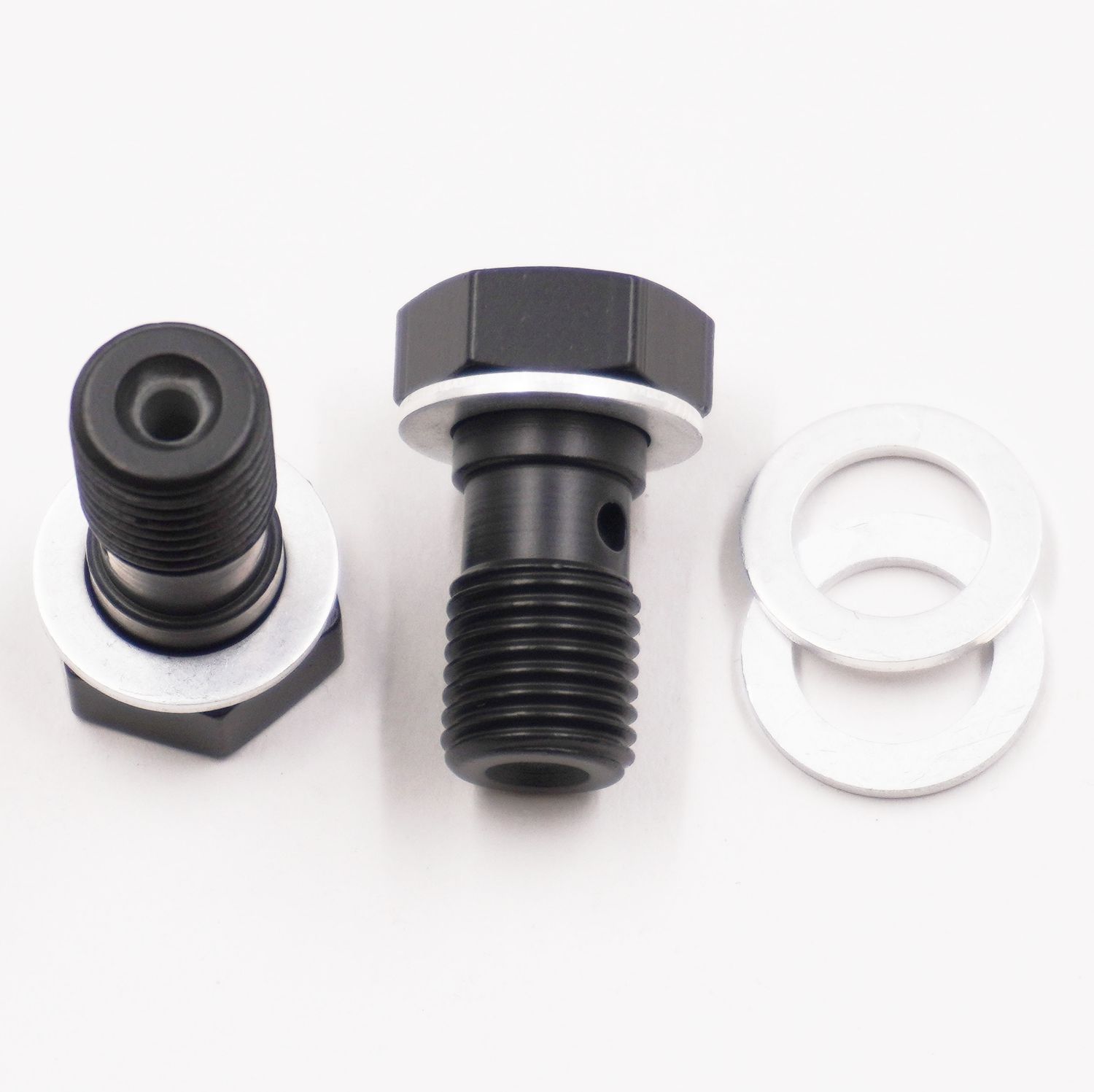 Pure Stealth Brake Banjo Bolt Kit: 7/16-20 Thread W/ Crush Washers (2 Banjo Bolts &amp; 4 Crush Washers)  - X2250