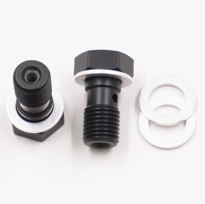 Pure Stealth Brake Banjo Bolt Kit: 7/16-20 Thread W/ Crush Washers (2 Banjo Bolts &amp; 4 Crush Washers)  - X2250