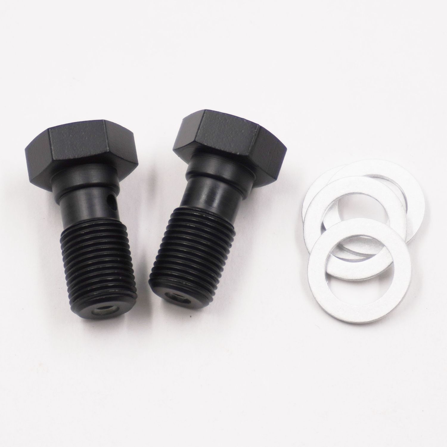 Pure Stealth Brake Banjo Bolt Kit: 7/16-24 Thread W/ Crush Washers (2 Banjo Bolts &amp; 4 Crush Washers) - X2260