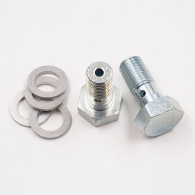 Brake Banjo Bolt Kit: 10MM-1.25 Thread W/ Crush Washers (2 Banjo Bolts &amp; 4 Crush Washers) - 2280