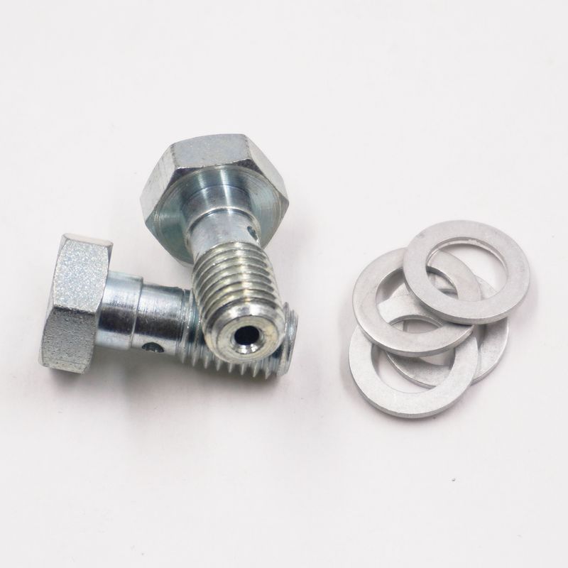 Brake Banjo Bolt Kit: 10MM-1.50 Thread W/ Crush Washers (2 Banjo Bolts &amp; 4 Crush Washers) - 2290