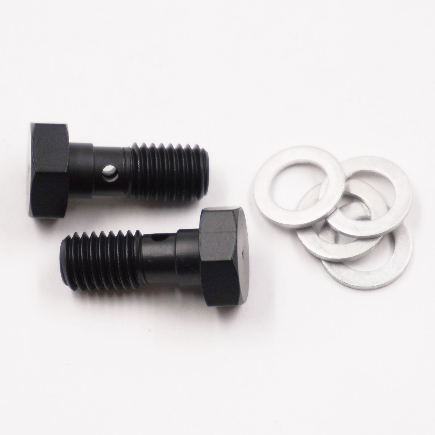 Pure Stealth Brake Banjo Bolt Kit: 10MM-1.50 Thread W/ Crush Washers (2 Banjo Bolts &amp; 4 Crush Washers) - X2290