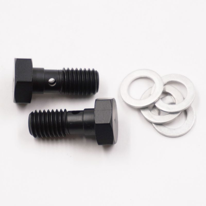 Pure Stealth Brake Banjo Bolt Kit: 10MM-1.50 Thread W/ Crush Washers (2 Banjo Bolts &amp; 4 Crush Washers) - X2290