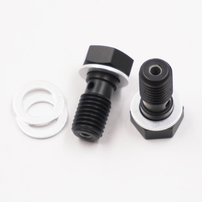 Pure Stealth Brake Banjo Bolt Kit: 11MM-1.50 Thread W/ Crush Washers (2 Banjo Bolts &amp; 4 Crush Washers) - X2295