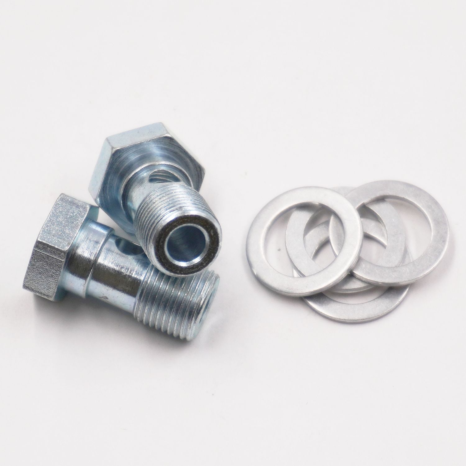 Brake Banjo Bolt Kit: 12MM-1.00 Thread W/ Crush Washers (2 Banjo Bolts &amp; 4 Crush Washers) - 2300