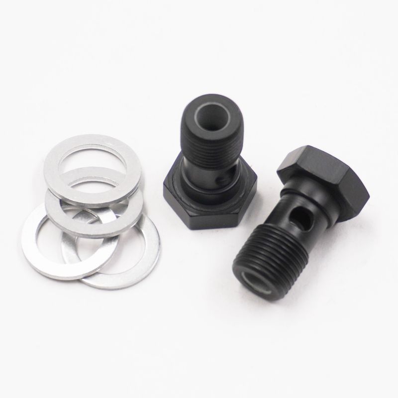 Pure Stealth Brake Banjo Bolt Kit: 12MM-1.00 Thread W/ Crush Washers (2 Banjo Bolts &amp; 4 Crush Washers) - X2300