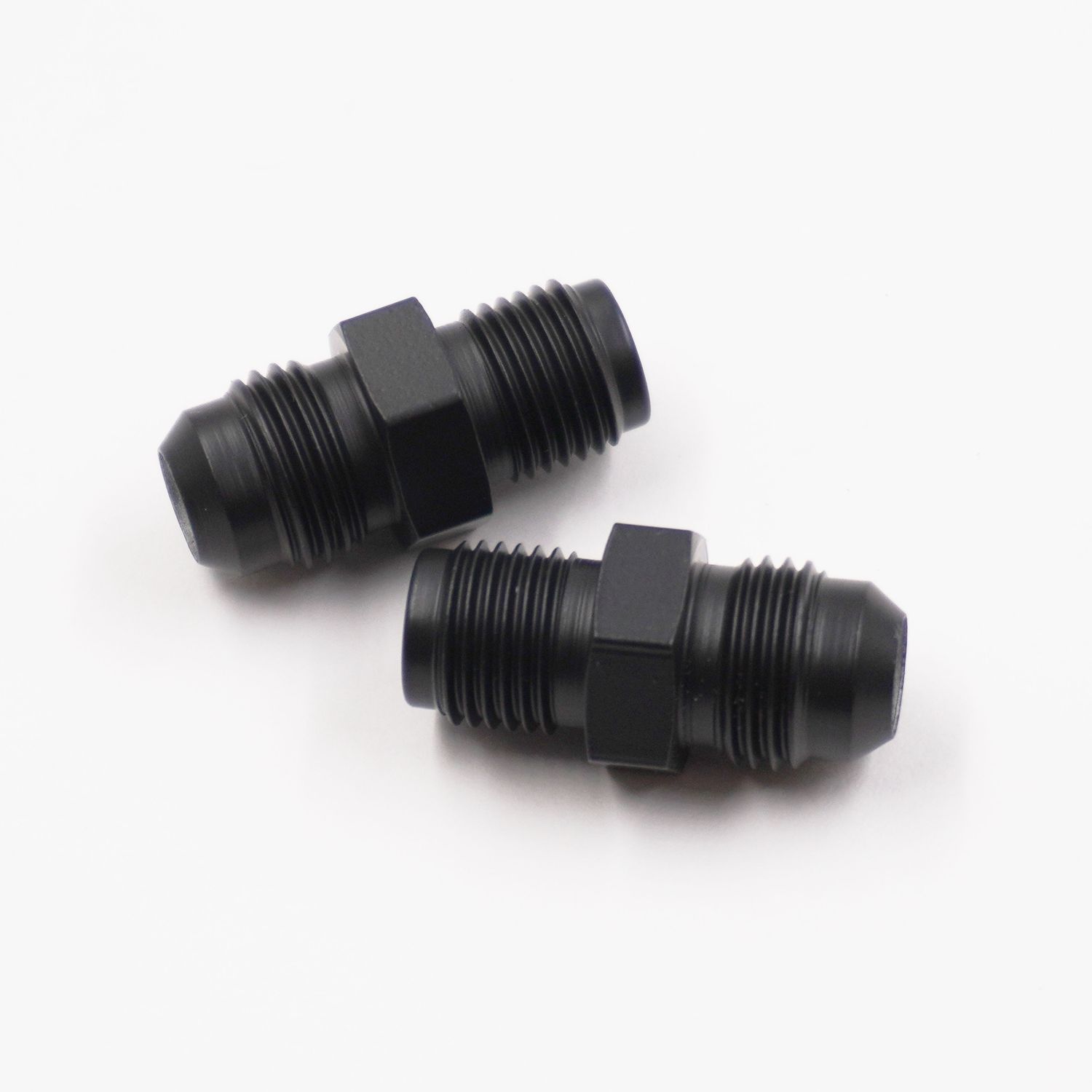 Pure Stealth Transmission Cooler Adapter Kit: 1/2-20 - Male Inverted Flare to -6AN Male - (Steel) -  (2 Fittings) - X12065