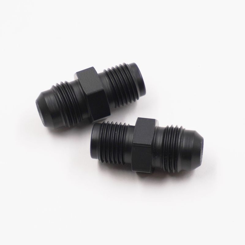 Pure Stealth Transmission Cooler Adapter Kit: 1/2-20 - Male Inverted Flare to -6AN Male - (Steel) -  (2 Fittings) - X12065