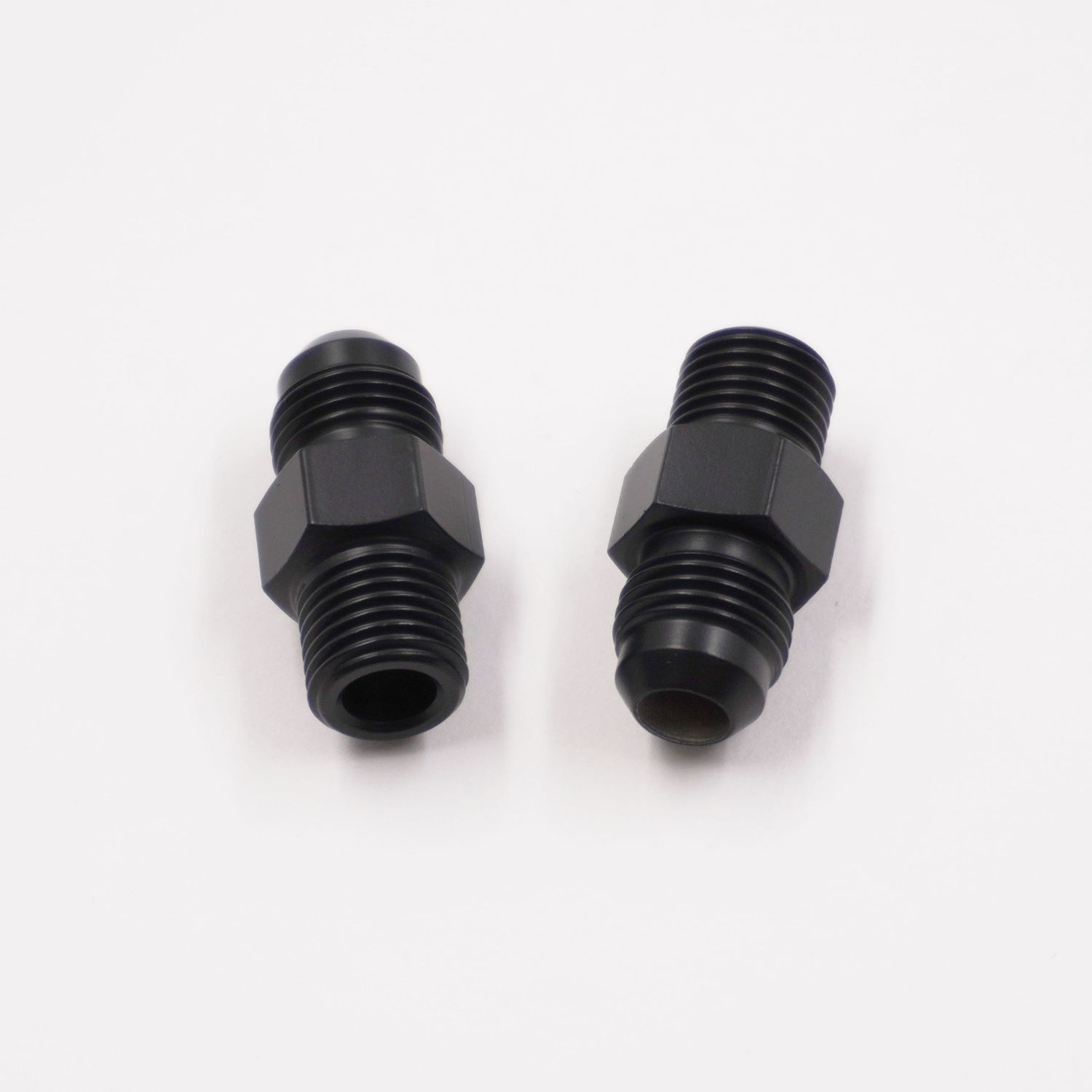 Pure Stealth Transmission Cooler Adapter Kit: 1/4&quot; NPS Thread to -6AN Male -For GM Transmissions - (Steel) - (2 Fittings) - X12075