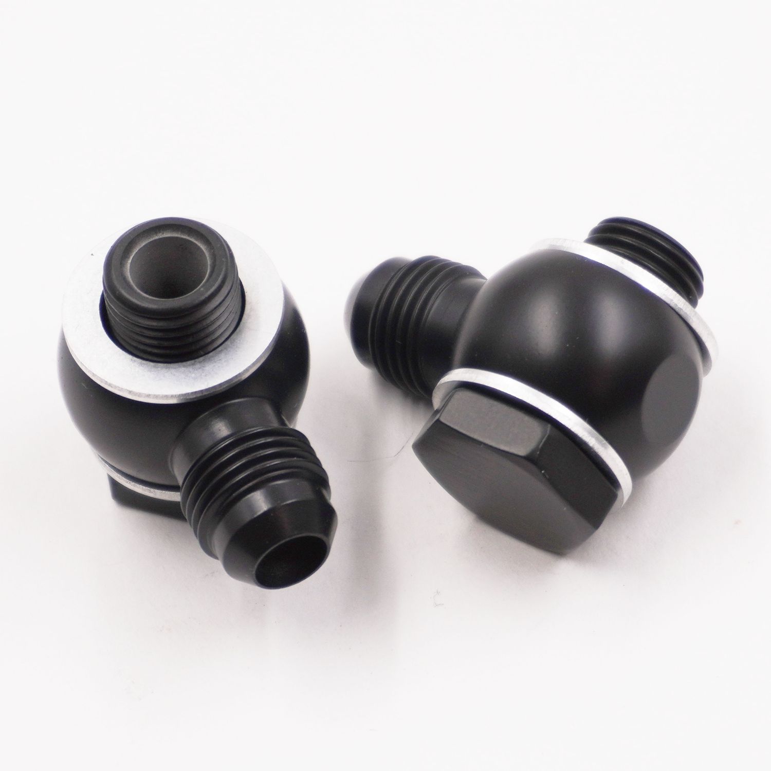 Pure Stealth Transmission Banjo Kit:  1/4&quot; NPS (Straight Thread) x -6AN With Crush Washers - (Aluminum) -  2 Banjos)- X12085