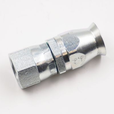 Hose End:  -6 Straight TFE Reusable  (Steel) - 100-0106S