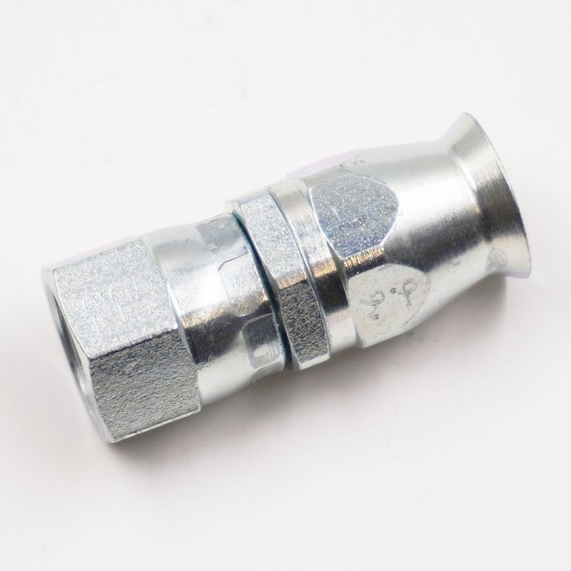 Hose End:  -6 Straight TFE Reusable  (Steel) - 100-0106S